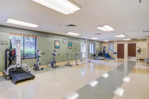 The rehab gym at Sycamore Trails