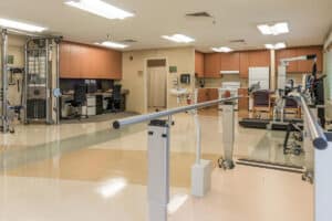 The rehab gym equipment at Sycamore Trails